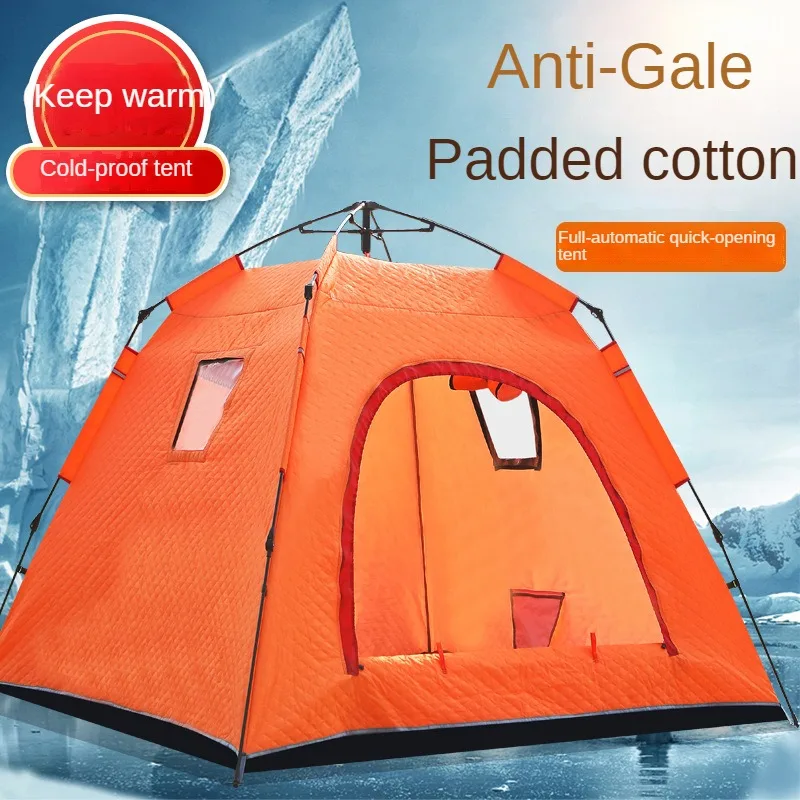 Pop Up Tent Camping Tent Easy Instant Setup Protable Backpacking For Travelling Hiking Field Camping Thick Cotton Ice Fishing Te